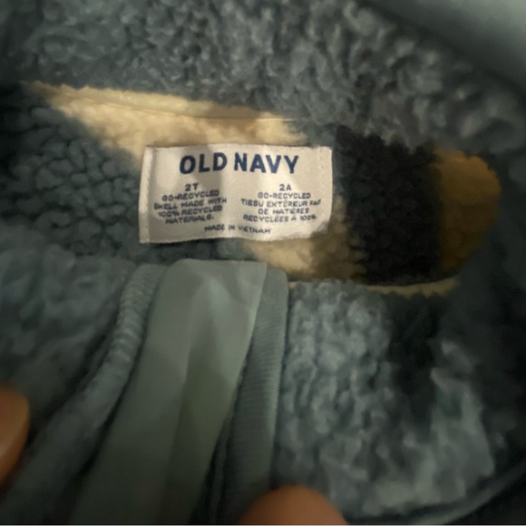 Old Navy Toddler Sherpa Zip Jacket with Sunrise Mountain Design -2T - Picture 4 of 4